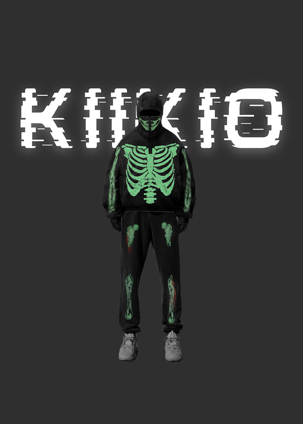 Halloween Fluorescent Skeleton Costume