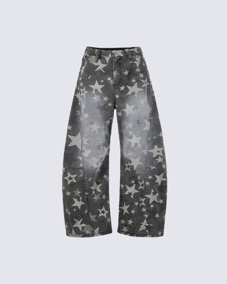 Vintage Wide-Leg Scimitar-Cut Jeans