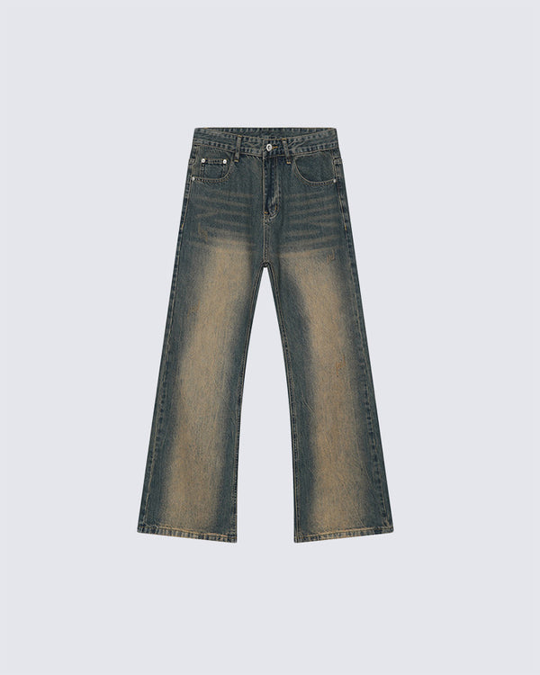 March 2024Distressed Bootcut Jeans