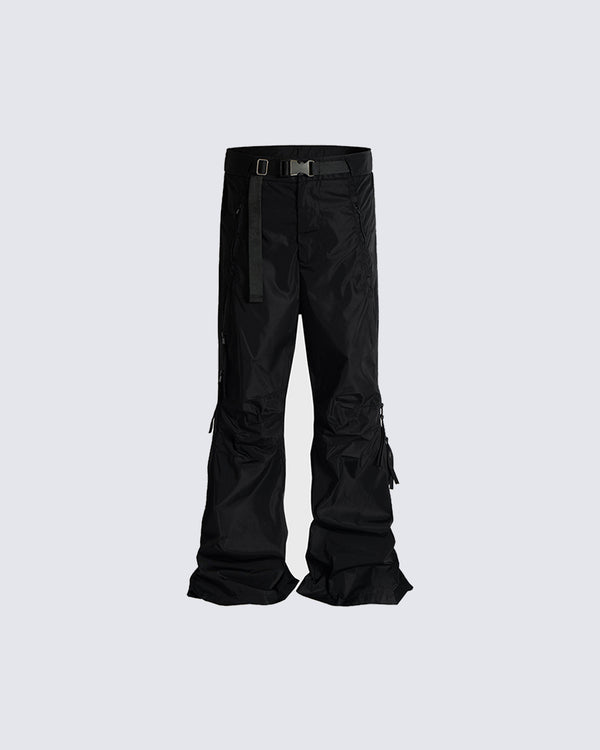 Functional Zipper Casual Pants