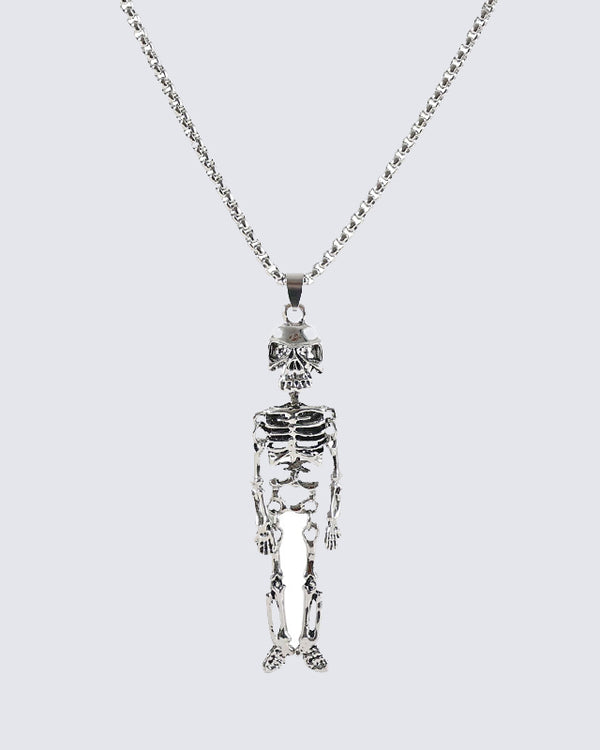 Skull Skeleton Metal Necklace