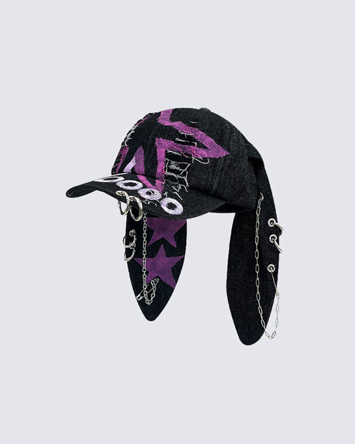 Wasteland Bunny Ear Distressed Denim Baseball Cap – KIIKIO
