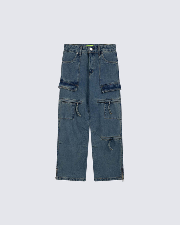 Functional Multi-Pocket Jeans