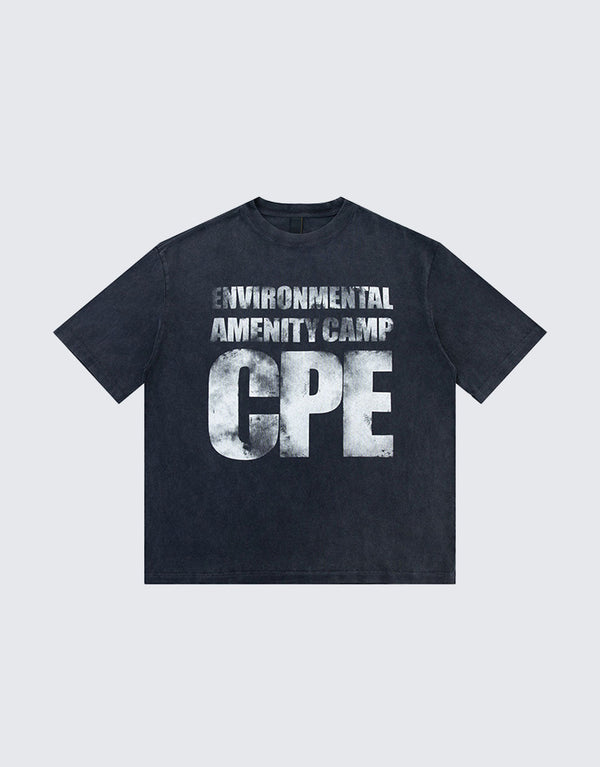 Printed Distressed Hip-Hop T-Shirt