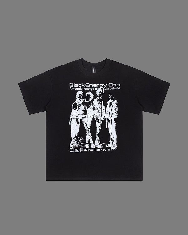 Retro Punk Character Print Short-Sleeved T-Shirt