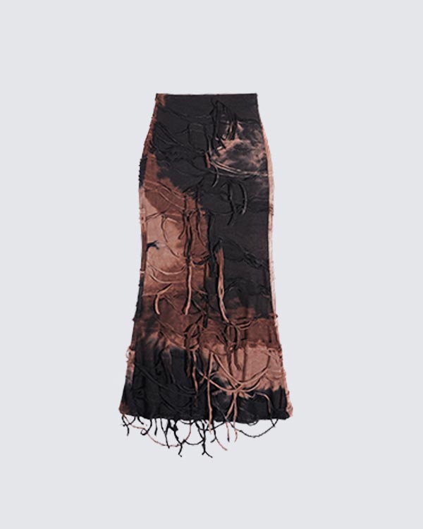 Wasteland-style Distressed Denim Skirt