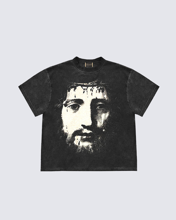 Religious Icon Print T-Shirt