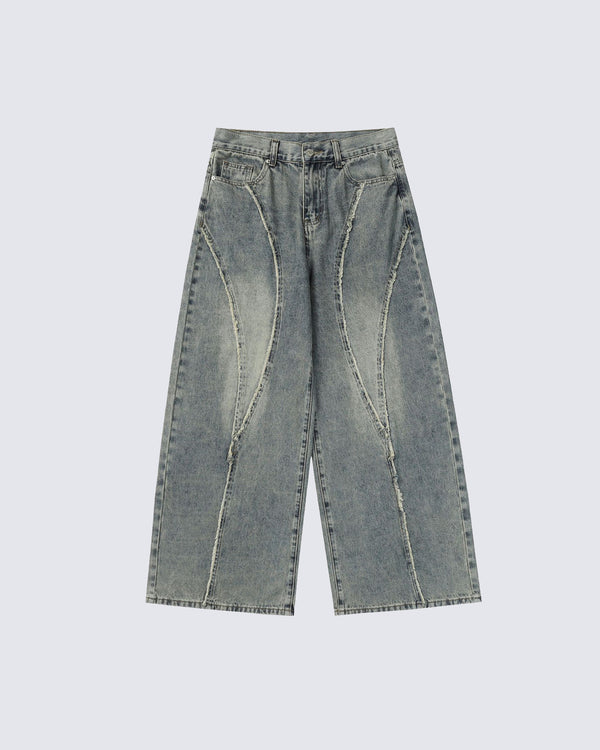 American Patchwork Baggy Jeans