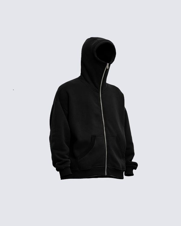 Fleece Thickened Face Mask Hoodie
