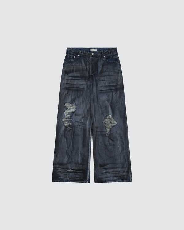 Washed Torn Heavy Duty Jeans