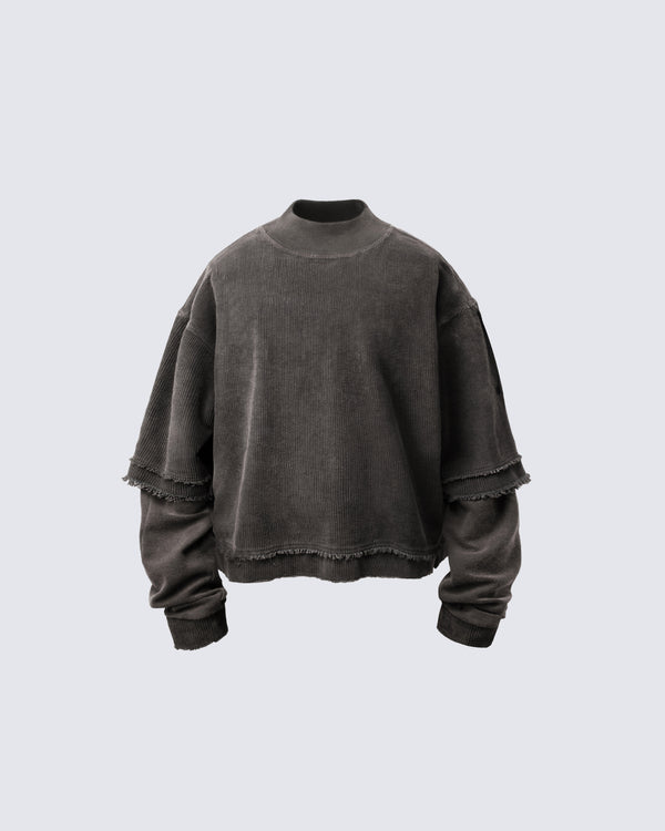 KIIKIO Patchwork Distressed Sweatshirt