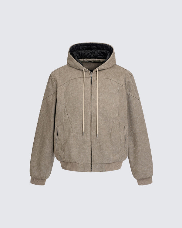 American Workwear Padded Hooded Cotton Jacket