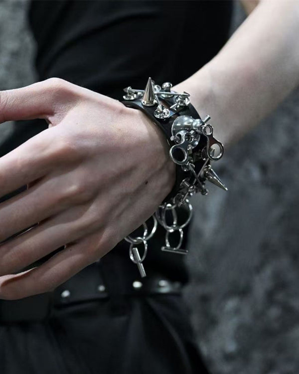 Subcultural Dark Studded Bracelet