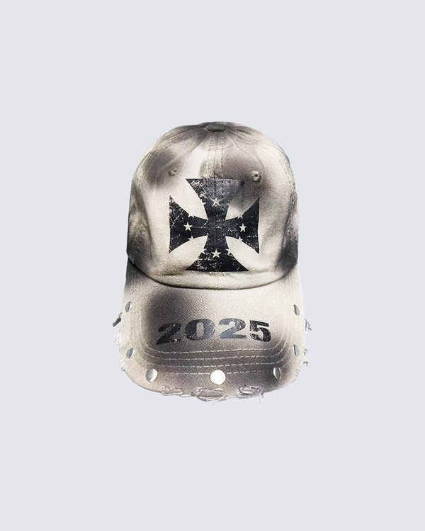 Unisex Distressed Punk Baseball Cap