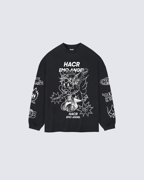 Graffiti Angel Elf Print Long Sleeve