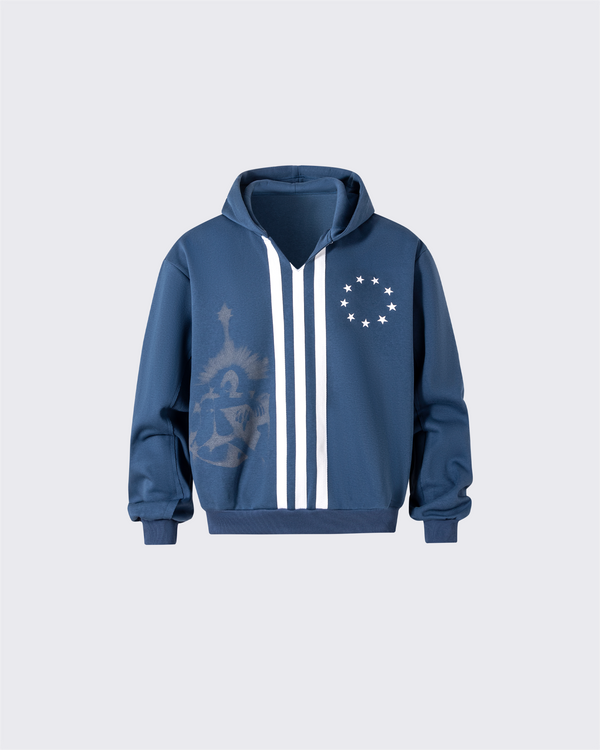 Retro Stripe Print Hoodie
