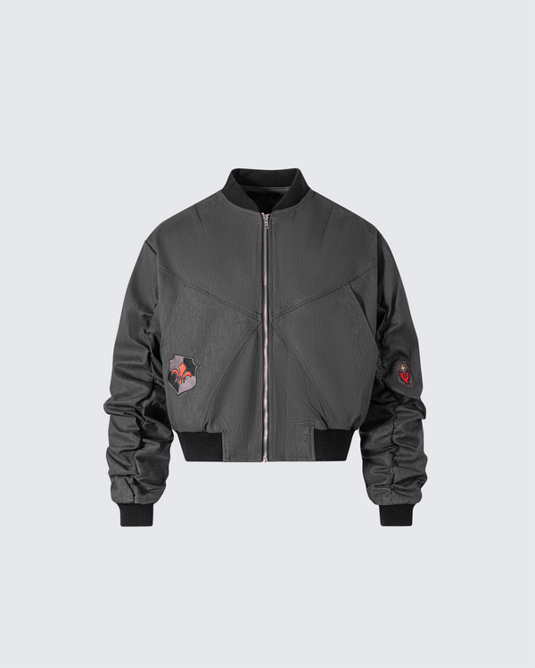 Badge Embroidery Bomber Jacket