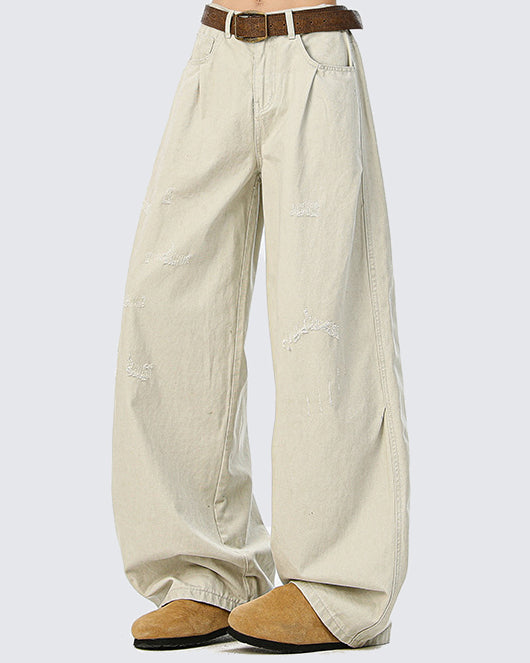 American Retro Wrinkled Straight-Leg Cargo Pants