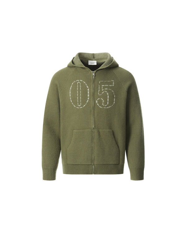 Casual Knit Zip-Up Sweater