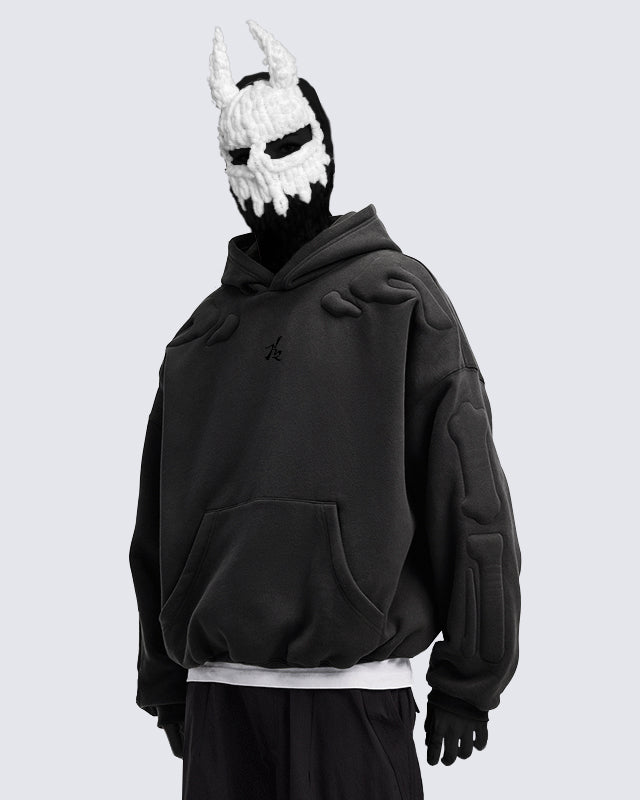 ニット・セーター CPGN STUDIO [2-WAY] Skeleton Hooded Zip-Up Knit 5MM244 skeleton-zip-hoodie-