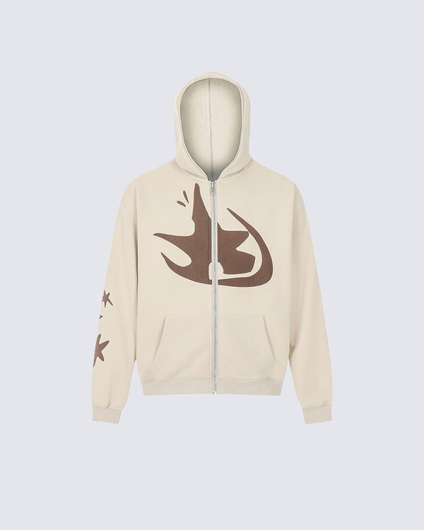 Creative Star Print Hooded Sweatshirt