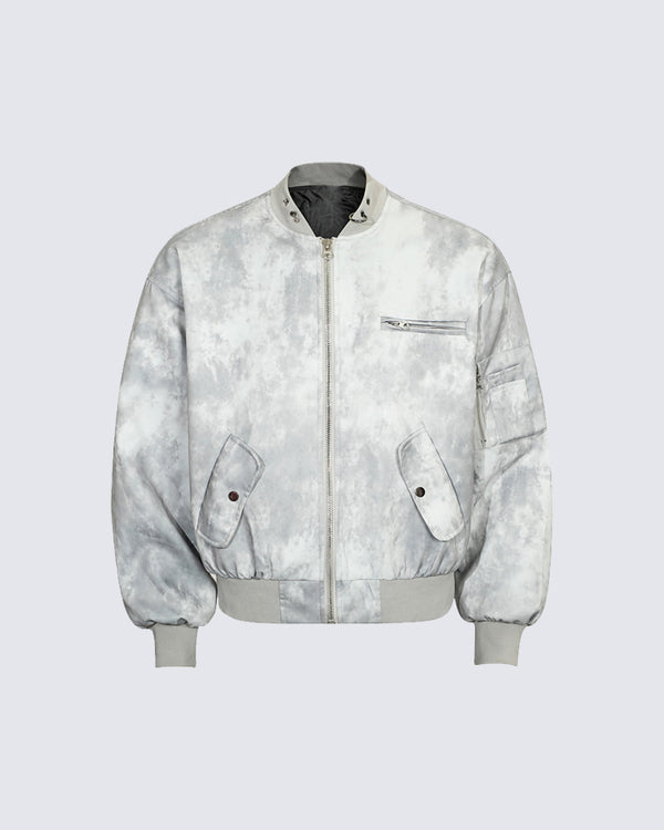 Tie-Dye Workwear Flight Jacket