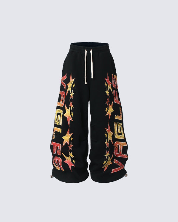 New Winter Hip Hop Vintage  Fleece Casual Pants