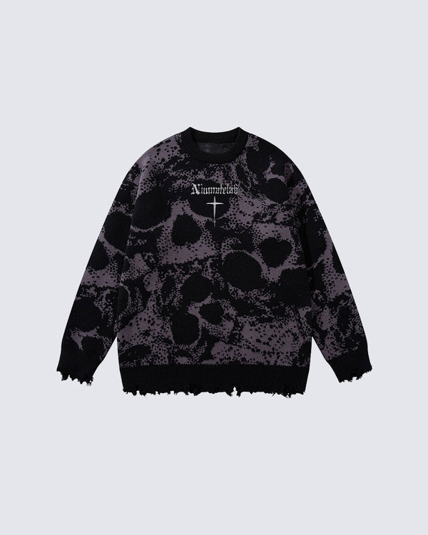 American Hip-Hop Dark Skull Sweater