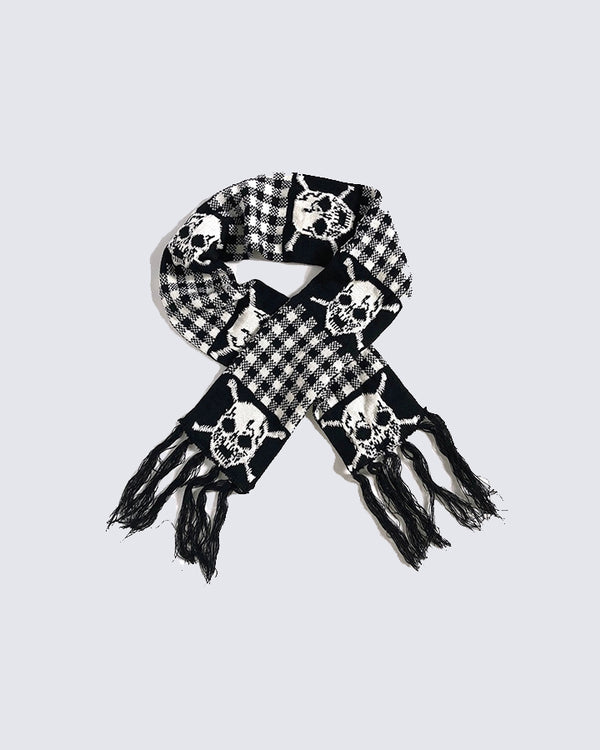 Skull Tassel Scarf