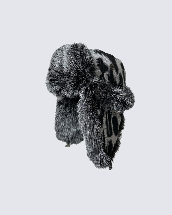 Winter New Leopard Print Trapper Hat