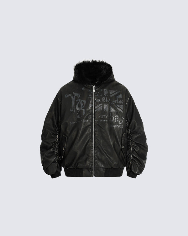 Autumn Winter New Fur Collar Bomber Jacket
