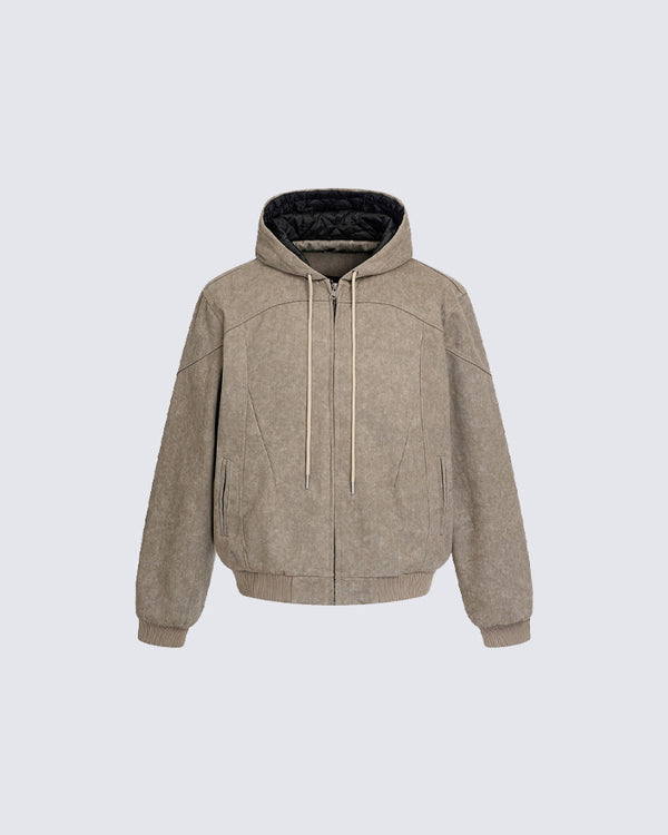 American Workwear Padded Hooded Cotton Jacket