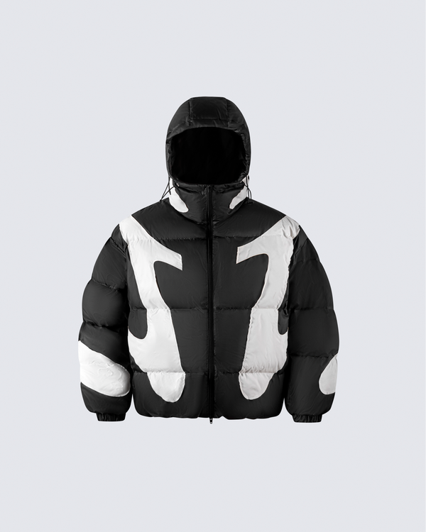 Black and White Puffer Jacket