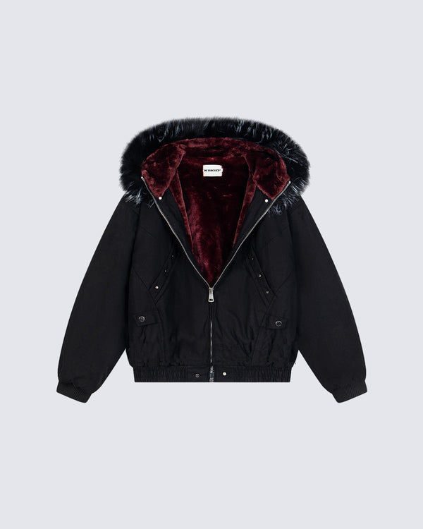 Faux Fur-Lined Hooded Coats