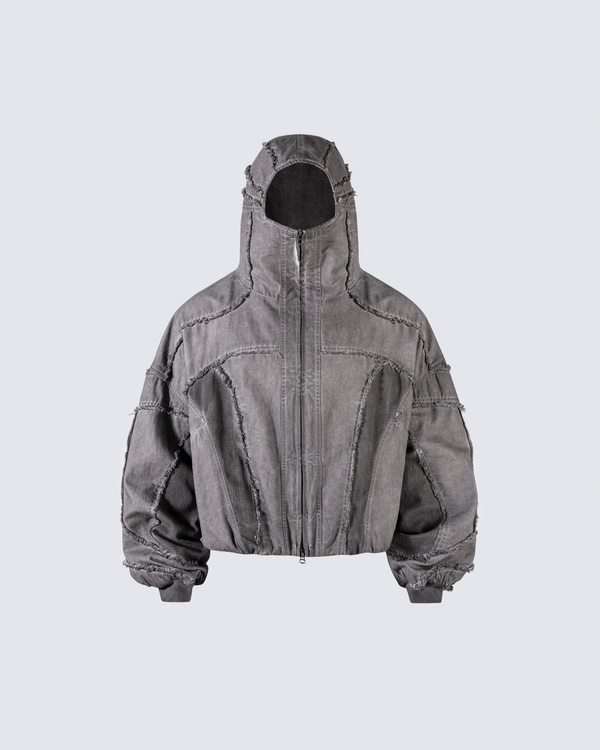 Deconstructed Hooded Denim Jacket