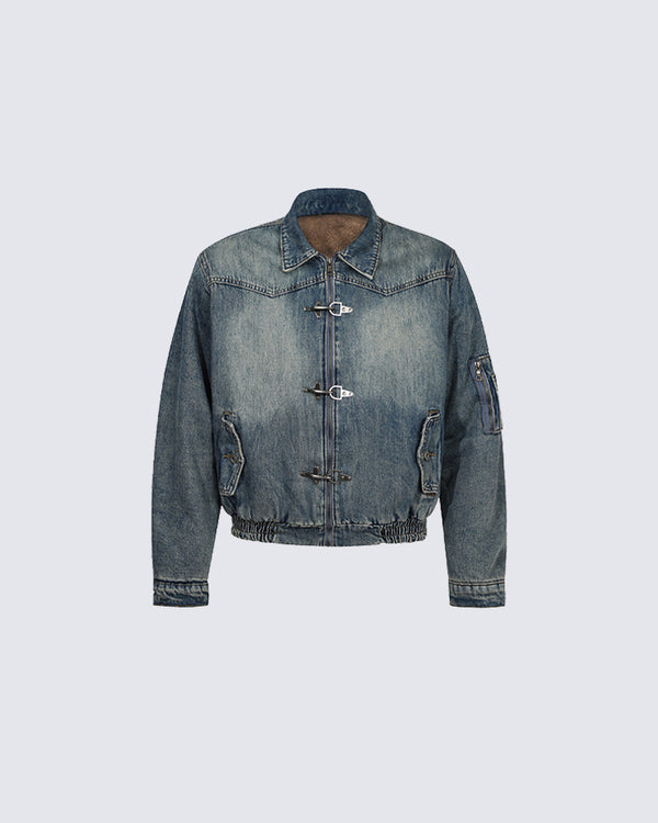 Fleece-Lined Denim Jacket