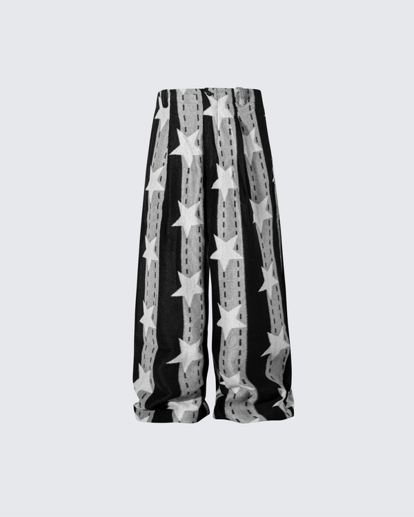 Star Stripe Wide Leg Street Pants