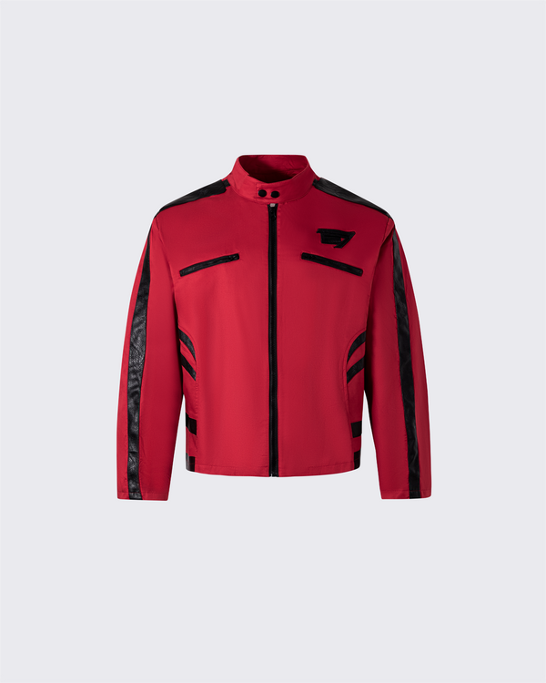 Contrast Panel Moto Jacket