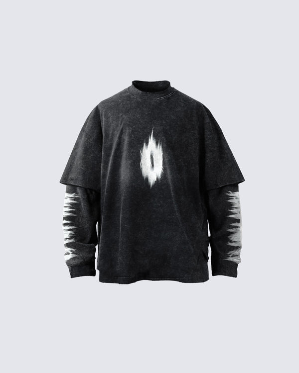 Unique Gradient Dye Long Sleeve T-Shirt