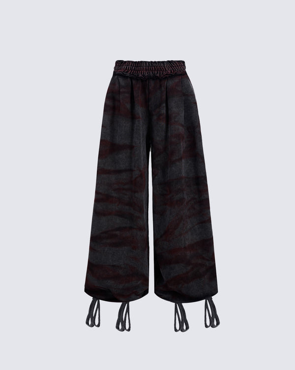 Original Niche Spray-Dyed Distressed Tiger Stripe Sweatpants
