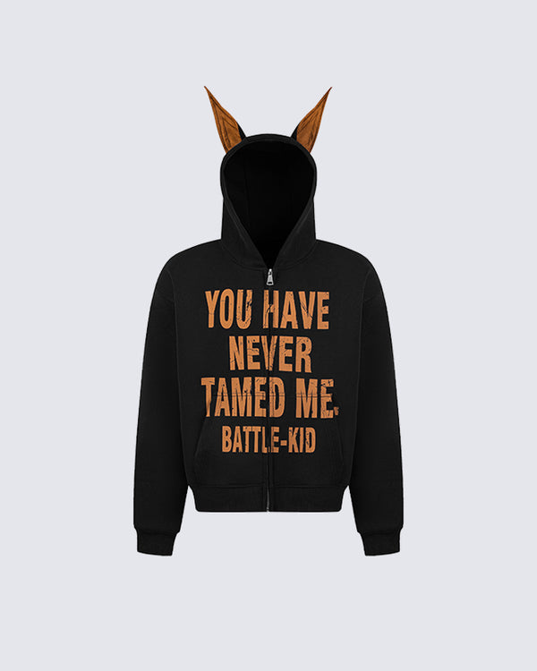 Doberman-Style Zip-Up Hoodie