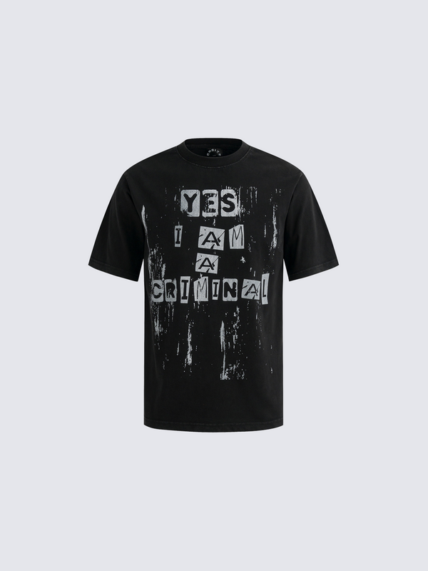 Ransom Letter Print Grunge T-Shirt