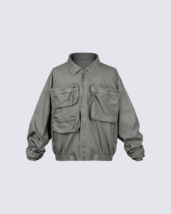 Multi-Pocket Workwear Jacket