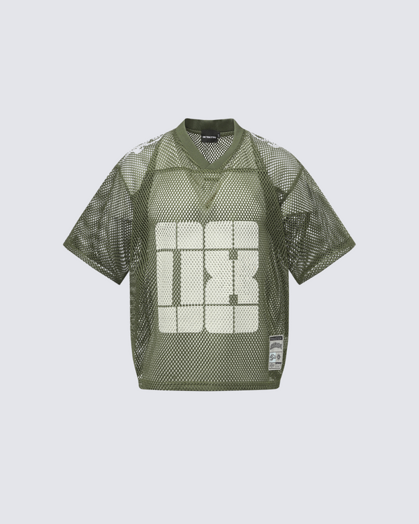 Mesh Jersey Oversized Tee – Hip-Hop Sport Style