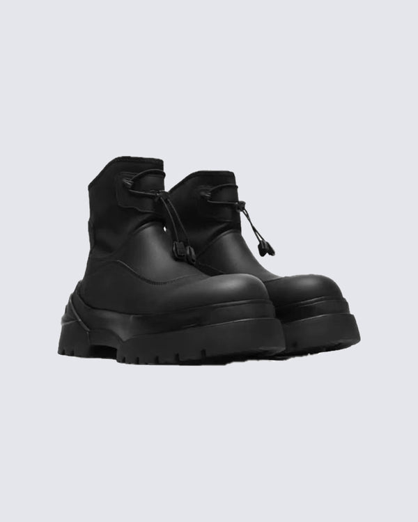 Black High-Top Chunky Work Boots