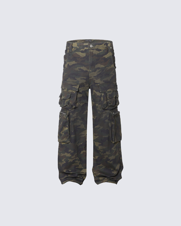 Camo Multi-Pocket Cargo Pants