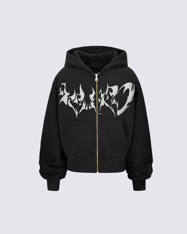 KIIKIO Graphic Zip Hoodie