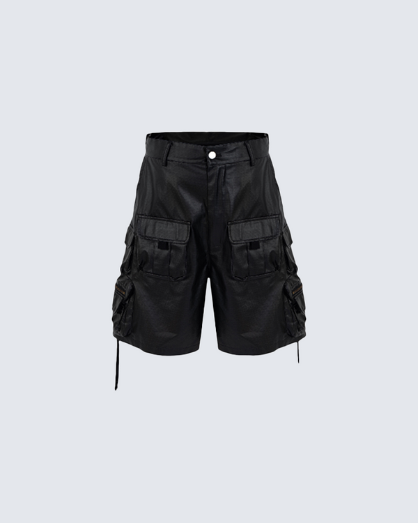 Techwear Nylon Multi-Pocket Shorts