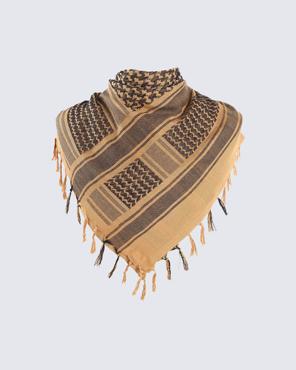 Tactical Patterned Cotton Fringe Scarf