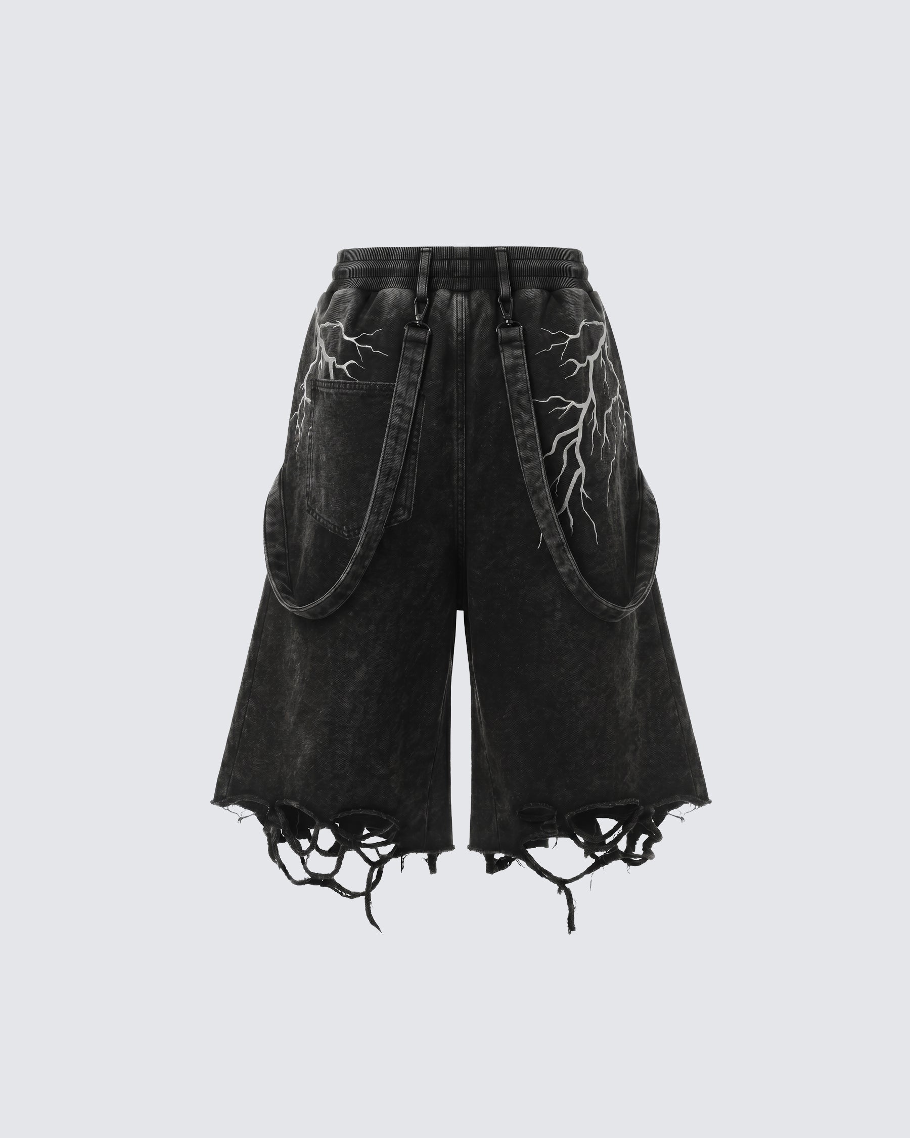 LIGHTNING Series | New Strap Wide-Leg Shorts – KIIKIO